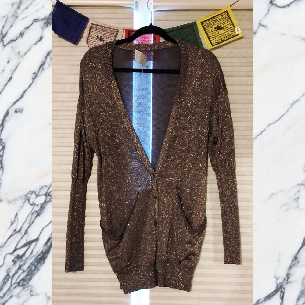 🌌Michael Stars silver cardigan XS/S